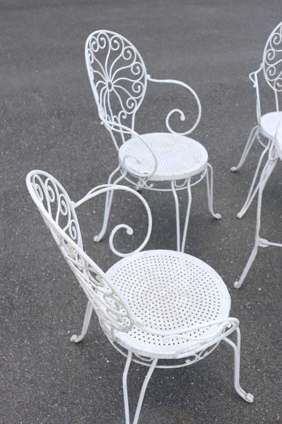 Image 1 of Tuinset met tafel en 6 fauteuils, Italië, jaren 70