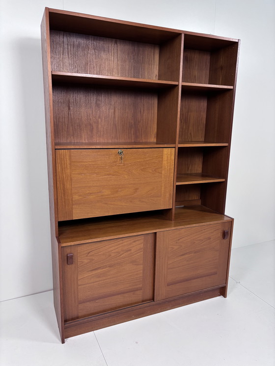 Image 1 of Vintage Teak Domino Kast Highboard Secretaire