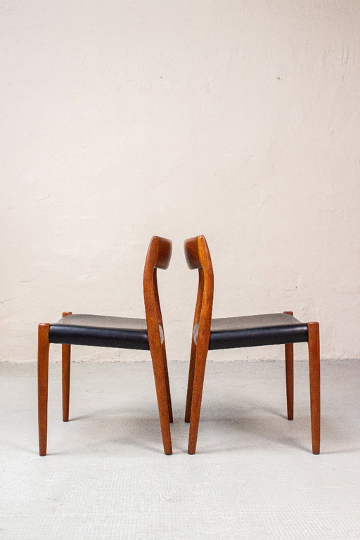 6 sedie Niels O. Möller modello 77 in teak danese, vintage anni '60 – Niels Otto Møller, eetkamerstoelen (photo 2 of 21)