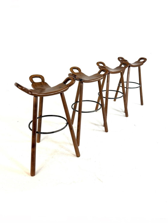 Image 1 of 4 sgabelli da bar vintage 'Marbella' anni '60