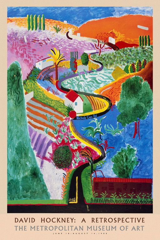 Nichols Canyon - David Hockney 1971 - Poster 61 × 91 cm