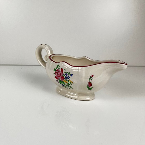 Image 1 of Long sauce boat, Réverbère model, by KG Lunéville