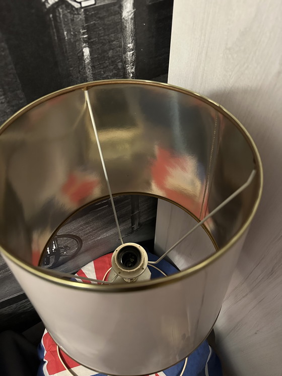 Image 1 of Lampe Vintage En Marbre Blanc – Années 60 – Hollywood Regency