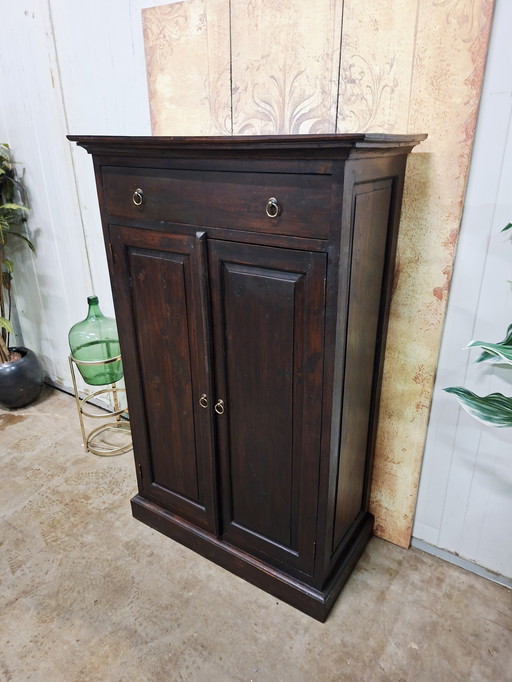 Colonial teak chest of drawers, girls' cupboard, dresser, dimensions: 90x44cm and 140cm high.