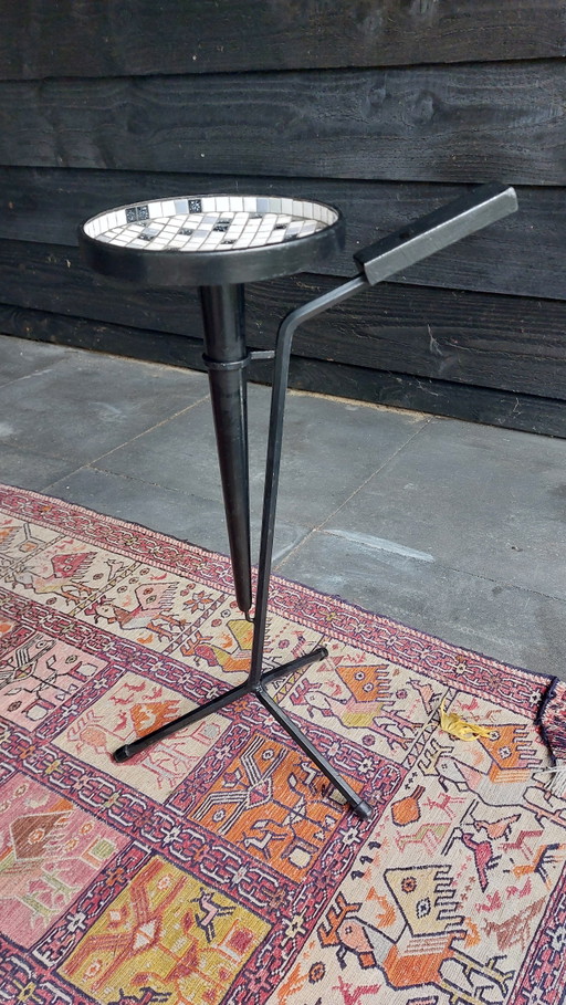 Cendrier d'appoint Cogebi style Mid-Century 1950-60, petite table – bijzettafels, Iron, Ceramic