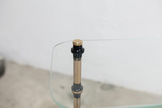 Image 1 of Étagère Présentoir Boulangerie Vitrine de Magasin en Verre et Laiton 1950