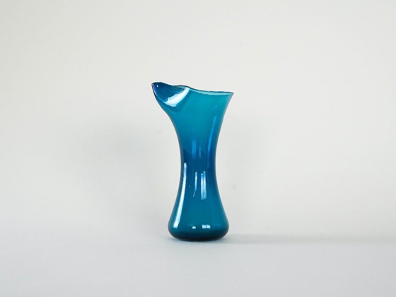 Image 1 of Cobalt glass jug, Danish design, 1950s, made in Denmark