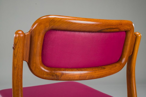 Image 1 of Juego de 4 sillas de comedor de teca de mediados de siglo de Johannes Andersen para Uldum