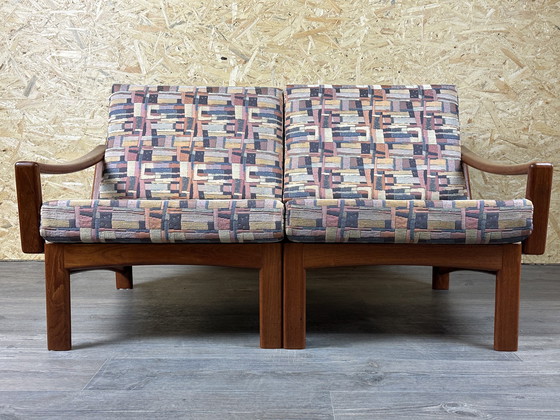 Image 1 of 60s 70s teak couch sofa 2-seater by Glostrup Møbelfabrik Denmark Design