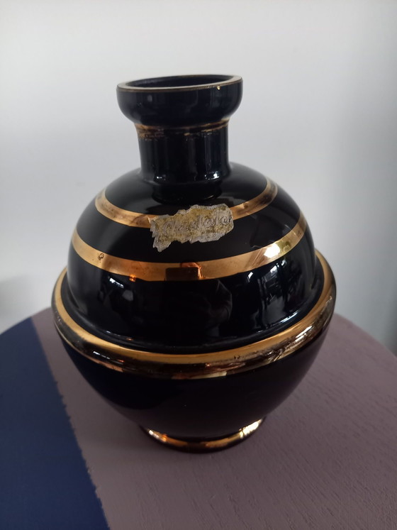 • Authentic Booms Glas - De Rupel - Art Deco decanter/pot with Kristallier label. – Glass & Decanter (photo 3 of 5)