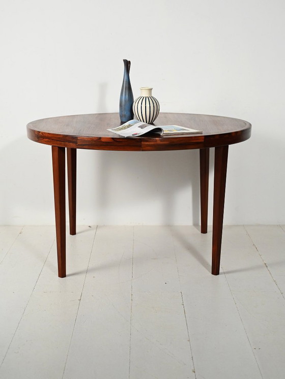 Image 1 of Danish round rosewood table from the 1950s/1960s