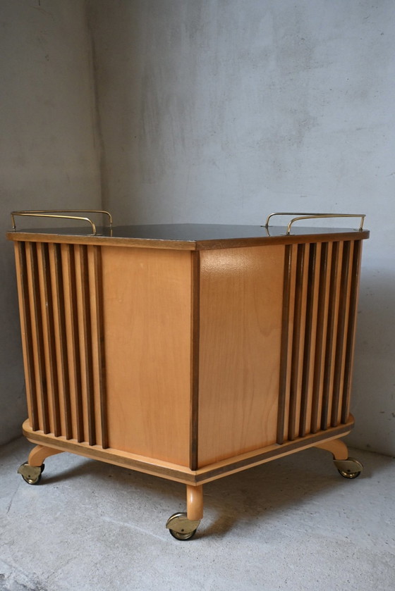 Rombus Barwagen Ilse Möbel Mid-Century 50’s – Drankenkasten, Wood, Glass (photo 12 of 14)