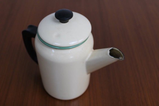 Image 1 of Koffiepot KOCKUMS geëmailleerd beige - 1,5L - Jaren 1930 - Zweden