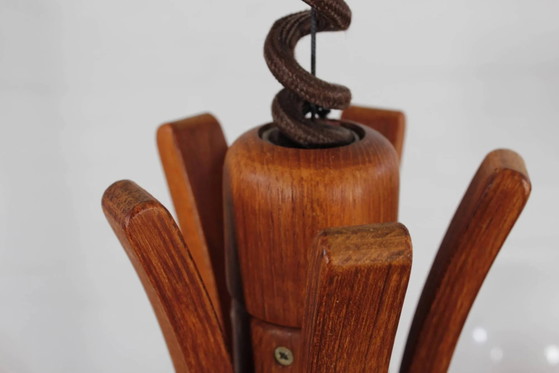 Lampada a sospensione vintage in teak Candela Domus design danese – Lampadari, Legno, Scandinavian (photo 6 of 11)