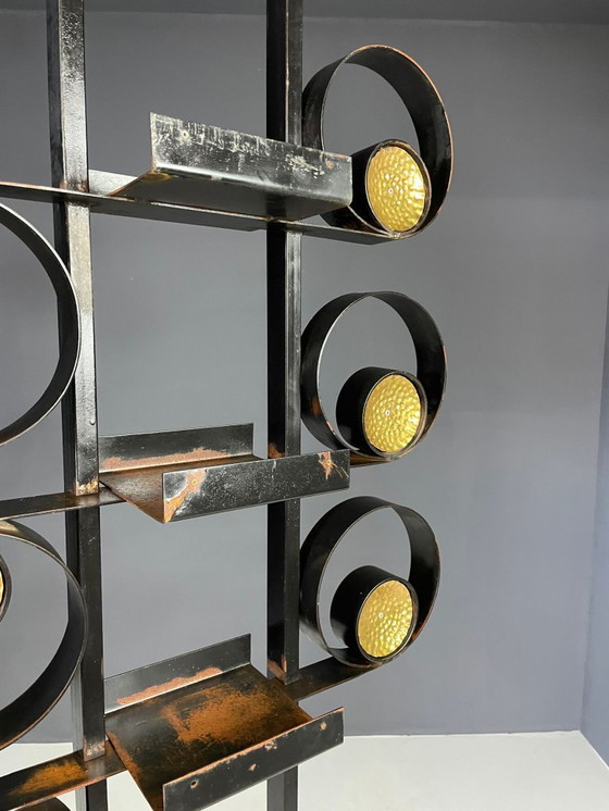 Image 1 of Retro-Pflanzenständer aus Metall, brutalistischer Stil, Tschechoslowakei, 1970er Jahre