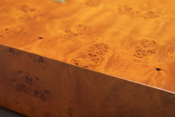 Image 1 of Table basse vintage Alveo en bois de ronce Attribué à Willy Rizzo par Mario Sabot, Italie