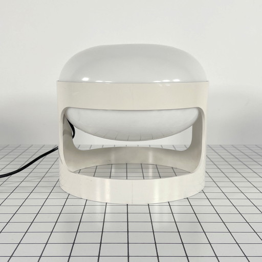 Lampe de table Kd27 blanche par Joe Colombo pour Kartell, 1960S