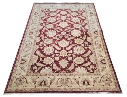 Handgeknoopt Perzisch wol Ziegler tapijt floral burgundy 170x230cm