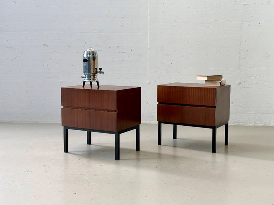 2 MSL Thalia Nightstands - Sapelli, 1970s, Mid-Century – Wood (photo 2 of 15)