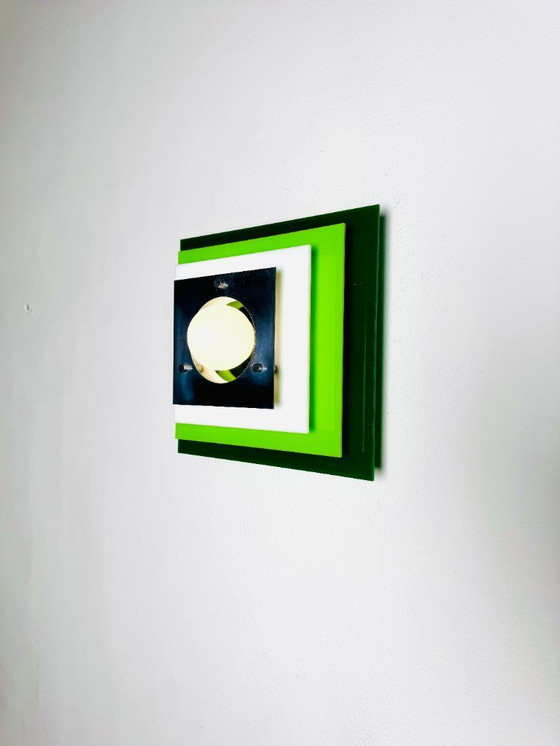 Image 1 of Lampada da parete piramidale multistrato di Hustadt Leuchten, Germania, anni '70