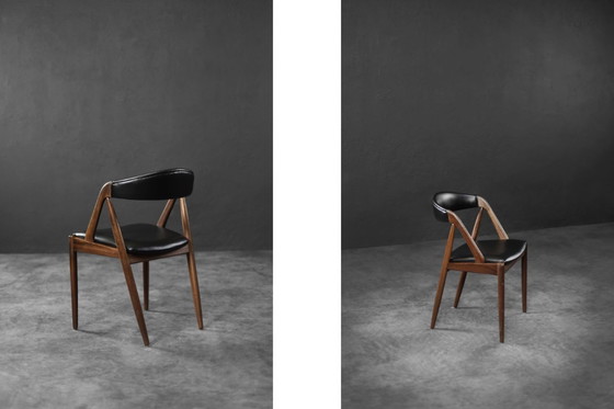 Image 1 of Vintage Mid-Century Danish Modern Teak Office Chair Model 31 by Kai Kristiansen for Schou Andersen Møbelfabrik, 1957