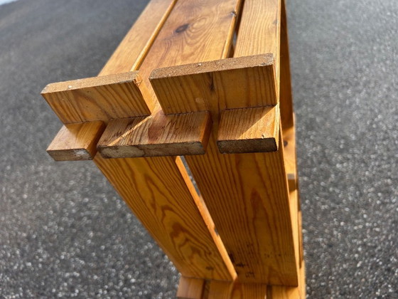 Image 1 of Mensola brutalista in pino, anni '70