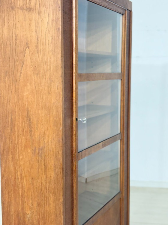 Image 1 of Elegant vintage bookcase made of solid wood / Art Deco