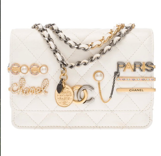 Image 1 of Borsa CHANEL Timeless/Classique en Cuir Blanc - 103251 Prezzo di vendita