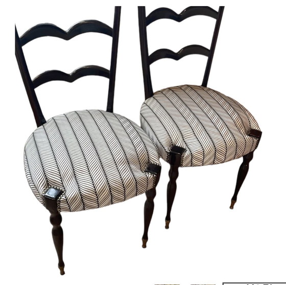 Image 1 of Ensemble de chaises à échelles Paolo Buffa, Italie 1950s