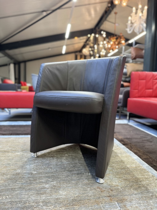 Fauteuil Rolf Benz Club cuir marron