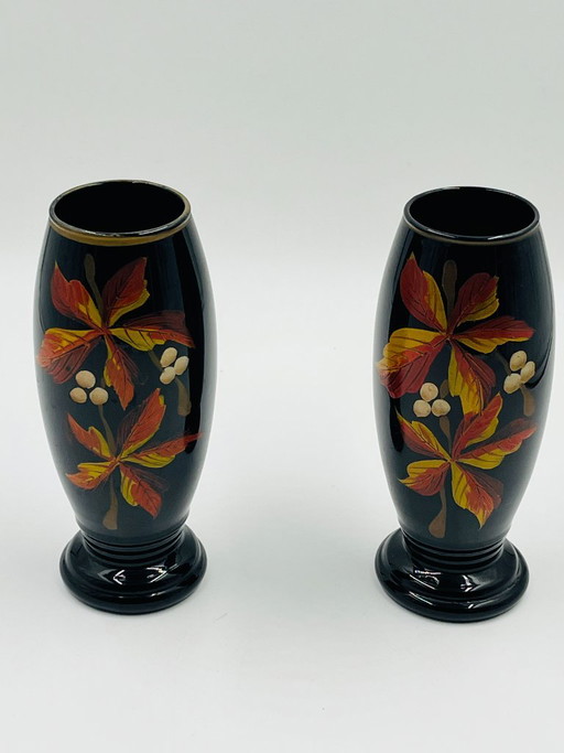 Pair of Art Deco Vases in Boom Glass