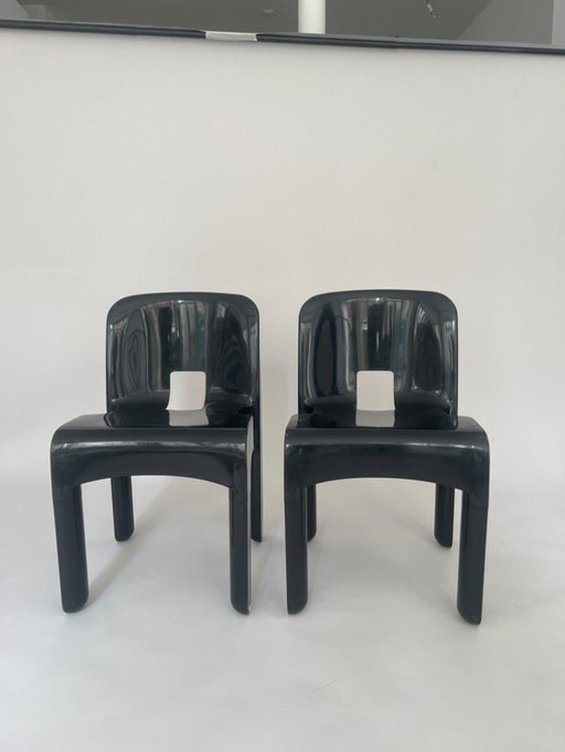 Paar Universale Stühle von Joe Colombo für Kartell 70er Jahre