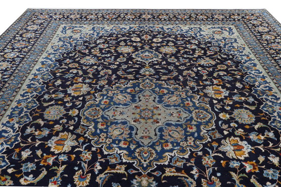 Image 1 of Alfombra persa Kashan 4,02 x 3,10 Alfombra oriental fina N.º 24626
