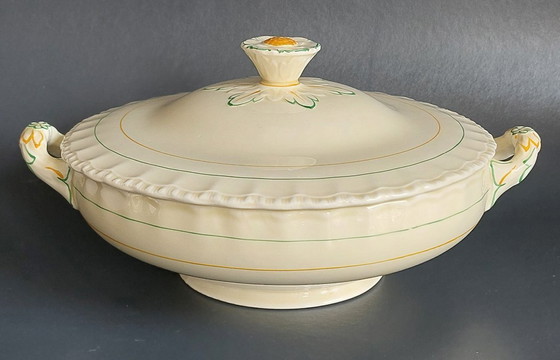 Image 1 of Engelse art-deco terrine met deksel