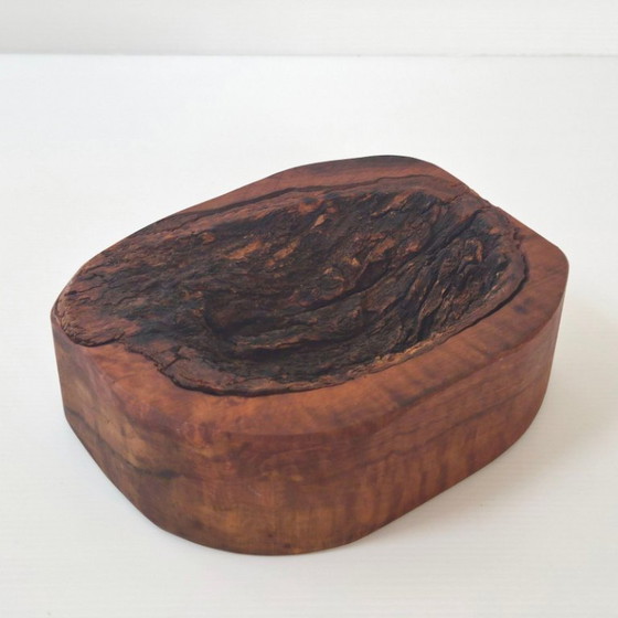 Image 1 of Vintage brutalistische sieradenbak van hout en boomschors, jaren 70, DLG Alexandre Noll