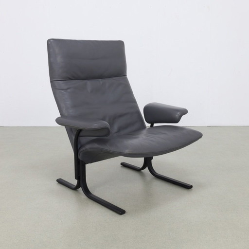 Vintage Lounge Chair in Leer DS 2030 De Sede, jaren 80