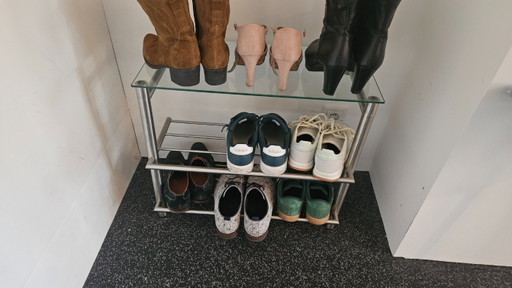 Zack Abilio Matt Stainless Steel Shoe Rack