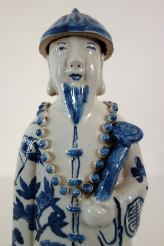 Image 1 of 3 emperor figurines, China, early 20th century