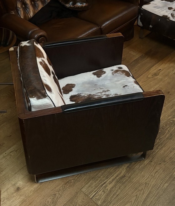 Image 1 of 2x Kubikoff Lounge-Sessel im Kuhfellmuster