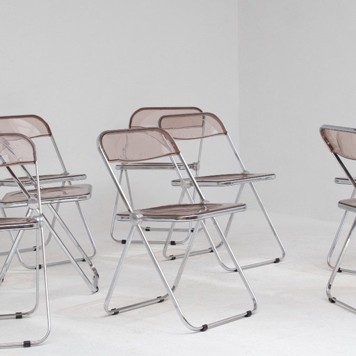 Ensemble de 8 chaises Plia par Giancarlo Piretti