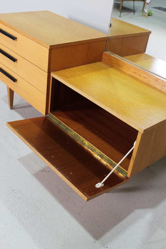 Image 1 of Vintage dressing table, cabinet with mirror - 1950s/60s