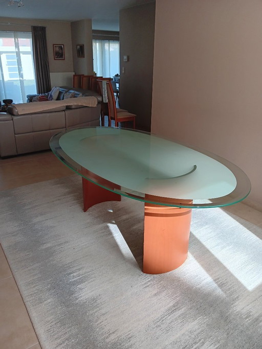 Evan-Mucali Esstisch mit Glasplatte