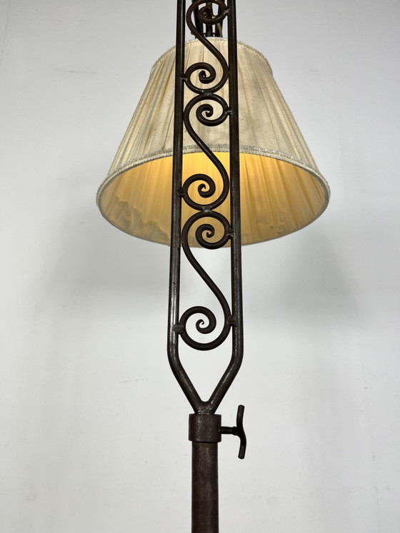 Art Deco Amsterdamse School lamp vloerlamp jaren twintig – Vloerlampen, Metal, Textile (photo 8 of 14)