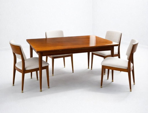 Mesa plegable de mediados de siglo - teca - Bélgica