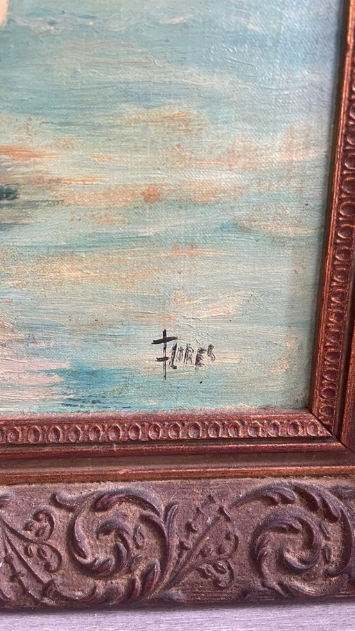 Superb seascape in oil – Lyda Flores, Cabourg (Normandy)