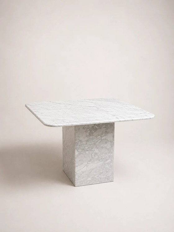 Tavolino da caffè quadrato in marmo vintage – Libri d'arte, Marble, Brutalist (photo 3 of 5)