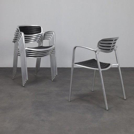 Set of 6 Toledo Chairs by Jorge Pensi for Amat Spain, 1986