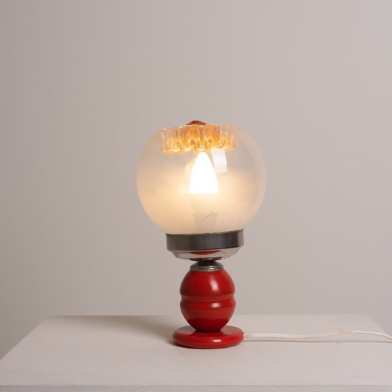Image 1 of Pair of Italian Murano Table Lamps