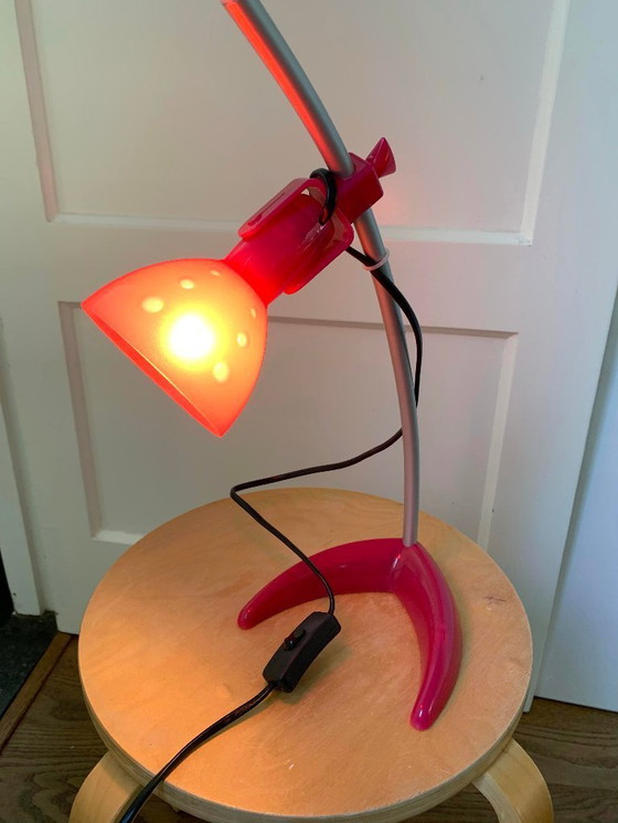 Image 1 of Lampada da scrivania IKEA MÖRKER – rosa fucsia – design Knut & Marianne Hagberg (anni '90)