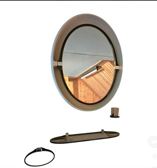 Allibert 1970s Backlit Bathroom Mirror Set, Set of 4